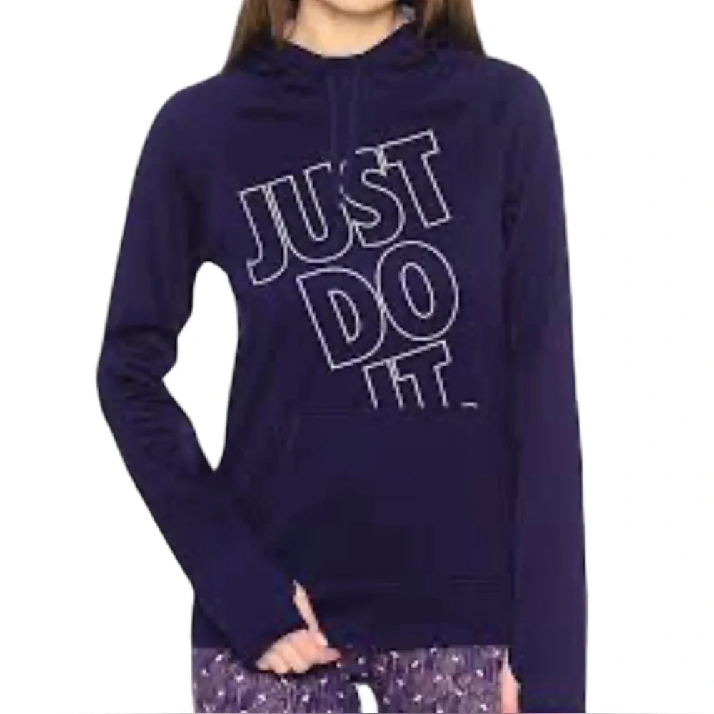 Nike Plum Purple “Just Do It” Therma-FIT Hoodie Women’s Small